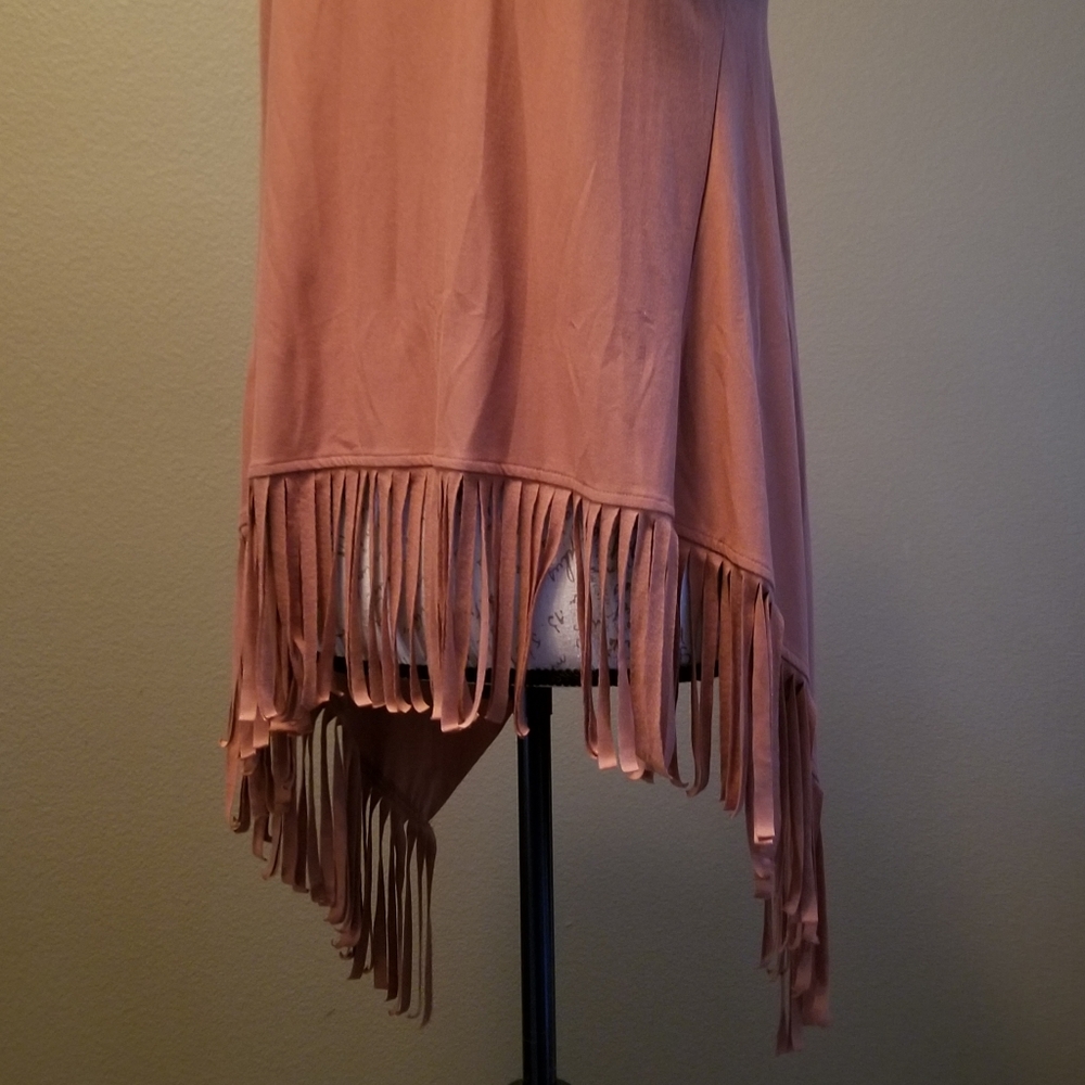 Kristin Nicole fringe flowy vest